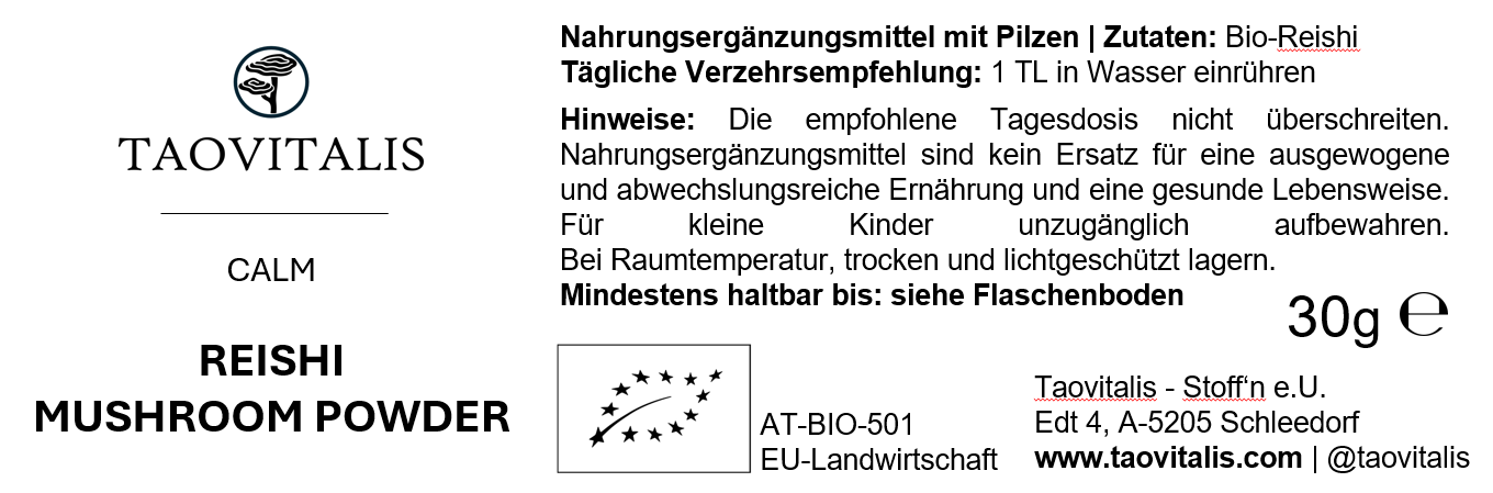 Calm Mushroom Shellbroken-Powder (Reishi Bio-Vitalpilzpulver) – Bild 3